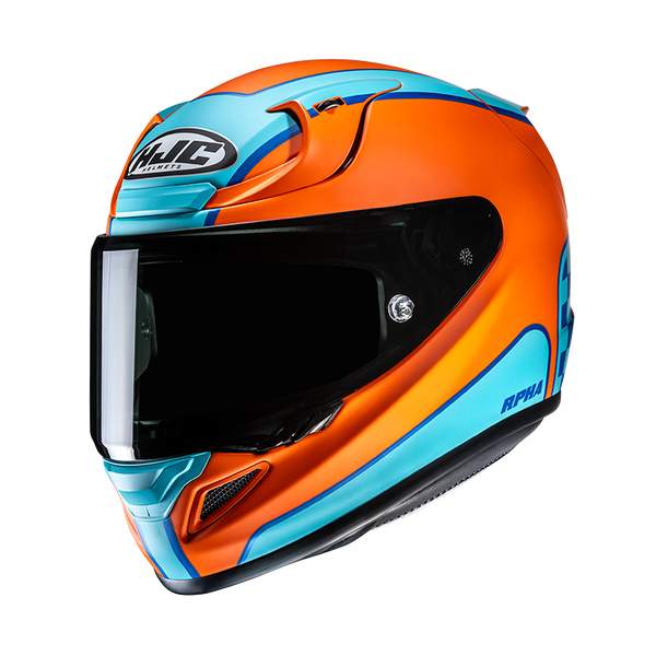 HJC CASCO INTEGRALE RPHA 12 RESPON ARANCIONE AZZURRO MC27SF