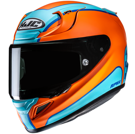 HJC CASCO INTEGRALE RPHA 12 RESPON ARANCIONE AZZURRO MC27SF