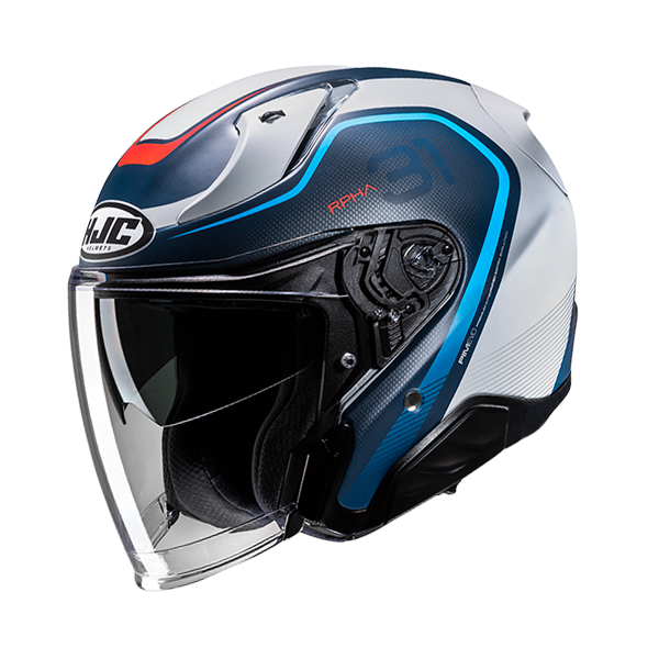HJC CASCO JET FIBRA RPHA31 KOUV ROSSO BLU MC21SF
