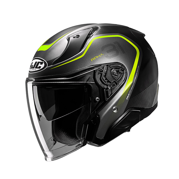 HJC CASCO JET FIBRA RPHA31 KOUV GIALLO FLUO MC3HSF