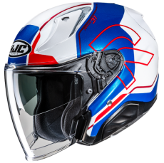 HJC CASCO JET FIBRA RPHA31 DEREEN ROSSO BLU MC21