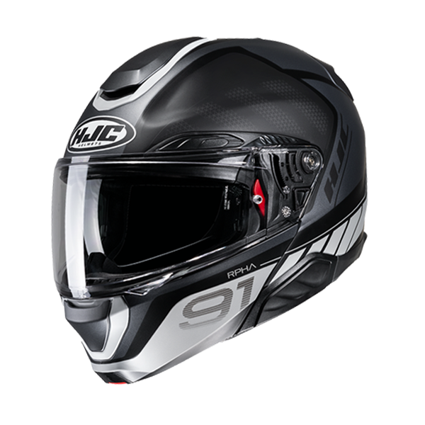 HJC CASCO MODULARE IN FIBRA RPHA 91 RAFINO GRIGIO MC5SF