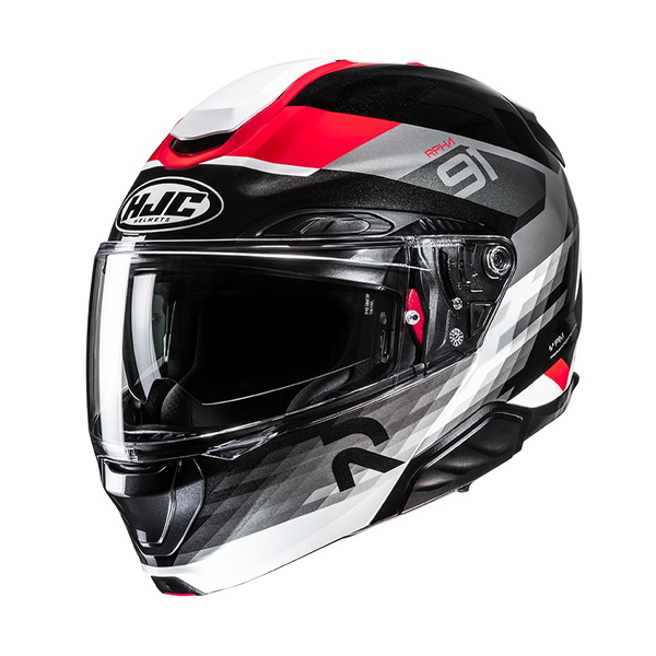 HJC CASCO MODULARE IN FIBRA RPHA 91 MADAL ROSSO MC1