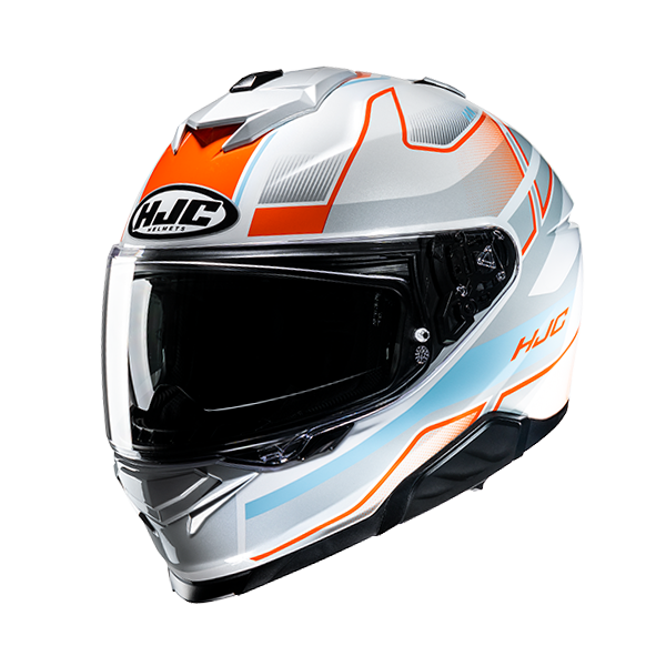 HJC CASCO INTEGRALE i71 IORIX BLU ARANCIONE MC27