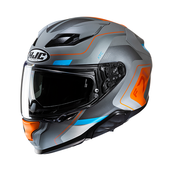 HJC CASCO INTEGRALE FIBRA F71 ARCAN BLU ARANCIONE MC27SF