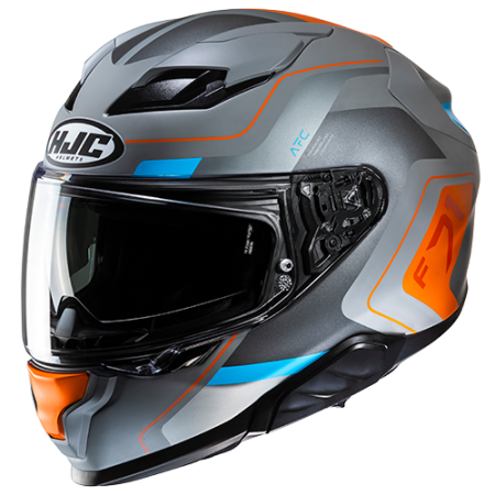 HJC CASCO INTEGRALE FIBRA F71 ARCAN BLU ARANCIONE MC27SF