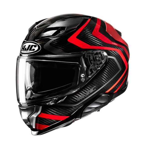 HJC CASCO INTEGRALE FIBRA F71 CARBON NEVIO ROSSO
