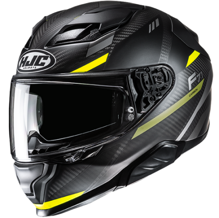 HJC CASCO INTEGRALE FIBRA F71 CARBON ESIRA GIALLO FLUO MC3HSF