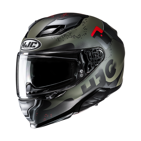 HJC CASCO INTEGRALE FIBRA F71 FACO VERDE MILITARE MC1SF