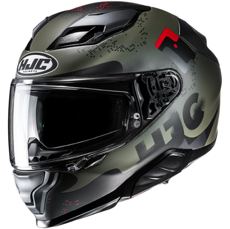 HJC CASCO INTEGRALE FIBRA F71 FACO VERDE MILITARE MC1SF