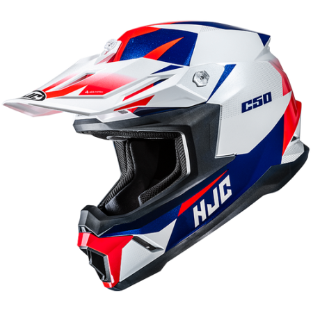 HJC CASCO INTEGRALE CROSS C50 SLIDER ROSSO BLU MC21