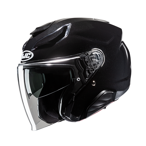 HJC CASCO JET FIBRA F31 NERO LUCIDO