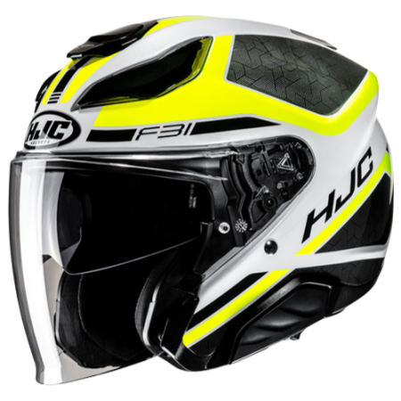 HJC CASCO JET FIBRA F31 CERON GIALLO FLUO MC5H