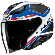 HJC CASCO JET FIBRA F31 CERON ROSSO BLU MC21SF