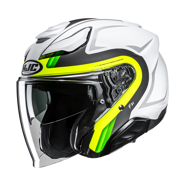 HJC CASCO JET FIBRA F31 BASK GIALLO FLUO MC3HSF