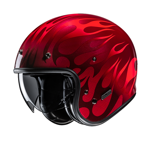 HJC CASCO JET FIBRA V31 FIRO ROSSO MC1