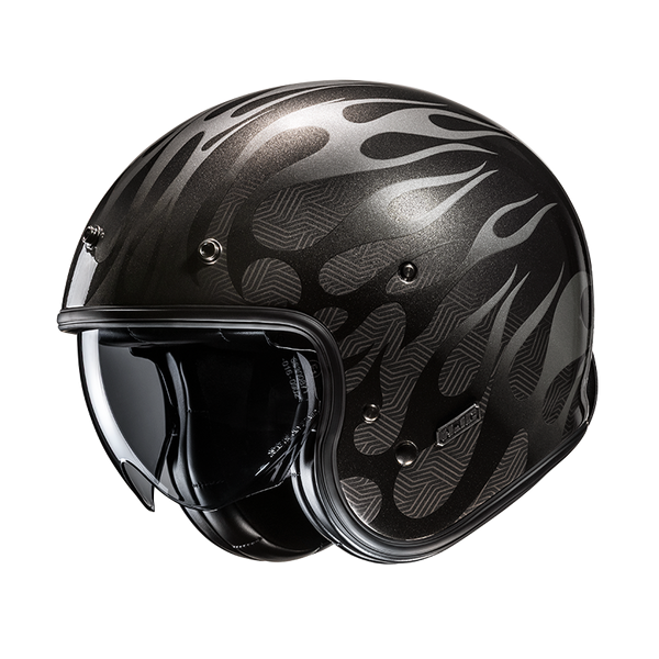 HJC CASCO JET FIBRA V31 FIRO GRIGIO MC5