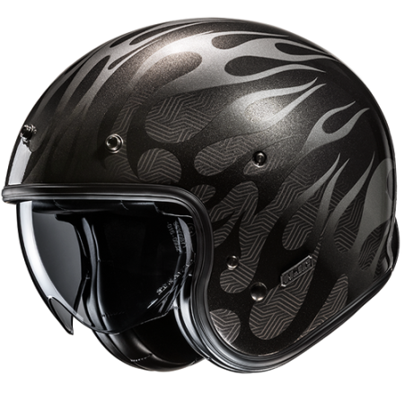 HJC CASCO JET FIBRA V31 FIRO GRIGIO MC5