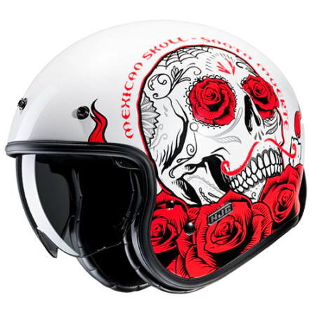 HJC CASCO JET FIBRA V31 DESTO ROSSO MC1