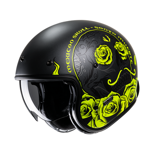 HJC CASCO JET FIBRA V31 DESTO GIALLO FLUO MC3HSF