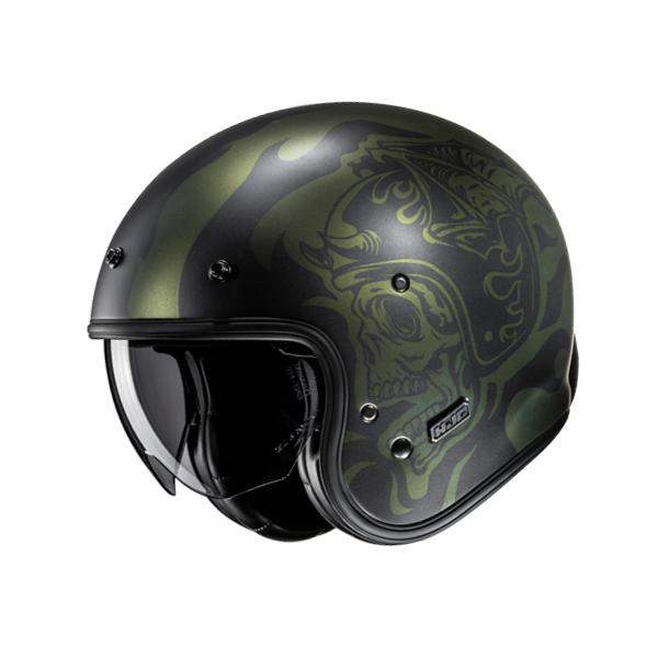 HJC V31 FLAME NERO VERDE MC4SF