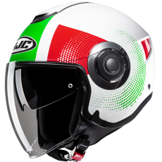 HJC CASCO JET i40 PYLE ROSSO VERDE MC41