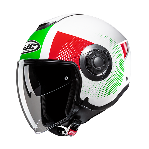 HJC CASCO JET i40 PYLE ROSSO VERDE MC41