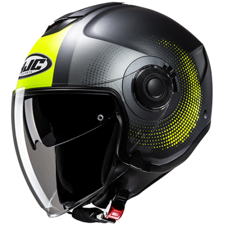 HJC CASCO JET i40 PYLE GIALLO FLUO MC3HSF