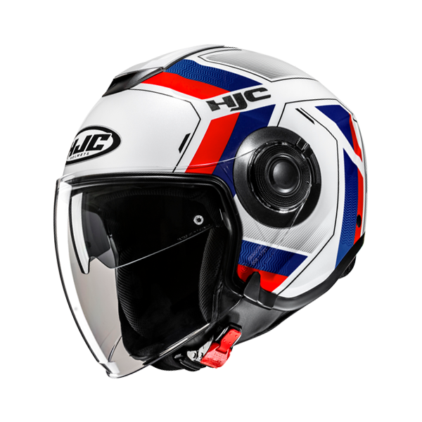 HJC CASCO JET i40 VELU ROSSO BLU MC21