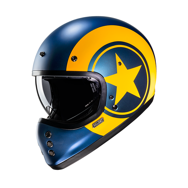 HJC CASCO INTEGRALE FIBRA V60 NYX GIALLO MC3SF