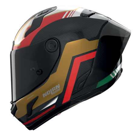 NOLAN CASCO INTEGRALE FIBRA X-804 RS PIEGA ROSSO ORO VERDE 367