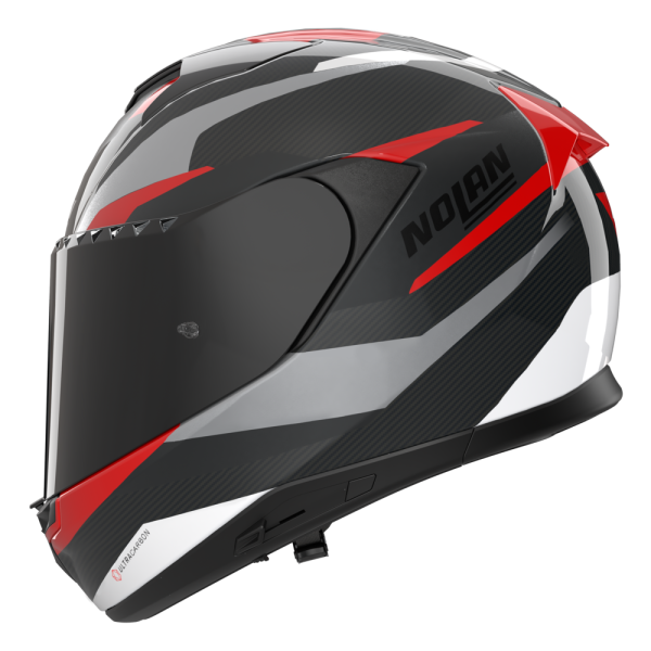 NOLAN CASCO INTEGRALE FIBRA X-904 ULTRA CARBON CALIBRO ROSSO NERO ROSSO 345