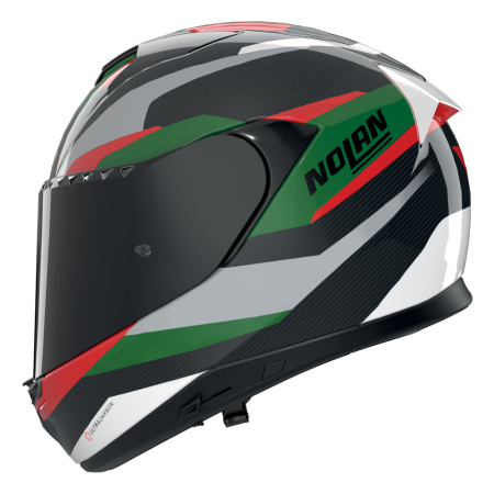 NOLAN CASCO INTEGRALE FIBRA X-904 ULTRA CARBON CALIBRO VERDE ROSSO ARGENTO 346