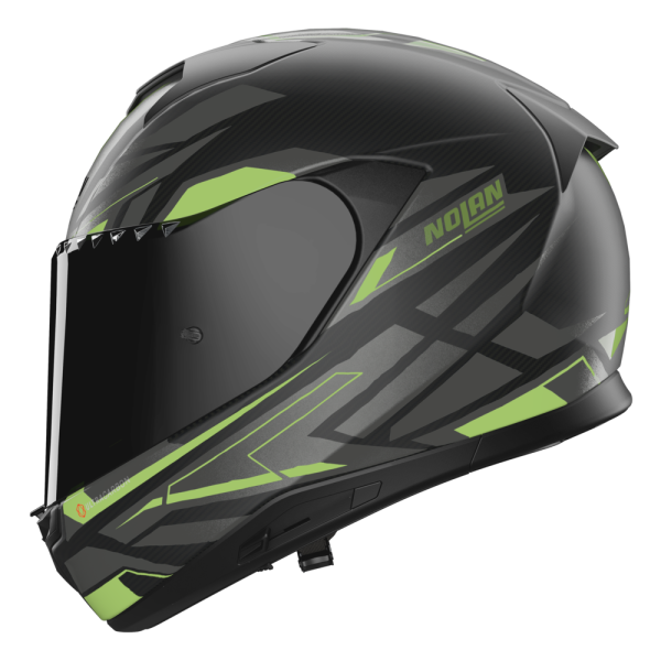 NOLAN CASCO INTEGRALE FIBRA X-904 ULTRA CARBON ROMBO I-ESS VERDE 358