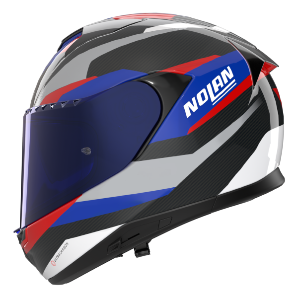 NOLAN CASCO INTEGRALE FIBRA X-904 ULTRA CARBON CALIBRO ROSSO BLU QUIN 356
