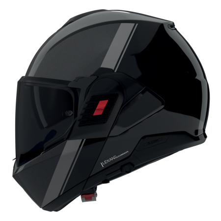 NOLAN CASCO MODULARE N120-1 VERNICIATURA SPECIALE NERO ROSSO ARGENTO 341