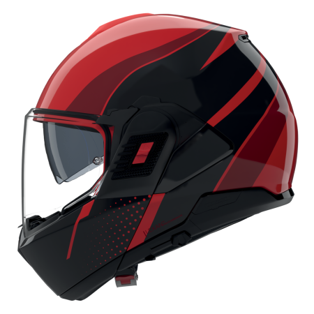 NOLAN CASCO MODULARE N120-1 FLUENTE ROSSO NERO 360
