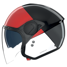 NOLAN CASCO JET N20-2 VISOR BLOCCO ROSSO NERO 353