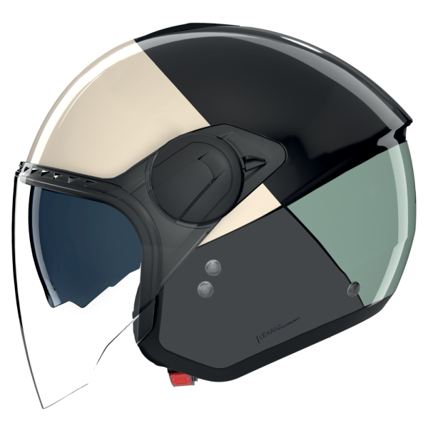 NOLAN CASCO JET N20-2 VISOR BLOCCO AVORIO ROSSO 354