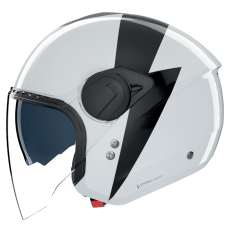NOLAN CASCO JET N20-2 VISOR IMPETO BIANCO NERO 345