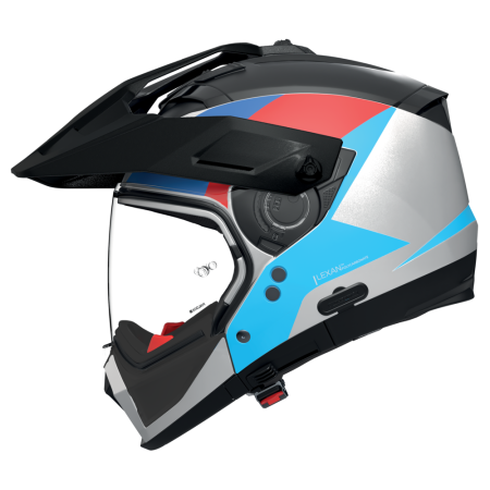 NOLAN CASCO INTEGRALE N70-2 X 06 TURBINE BLU ROSSO aRGENTO 350