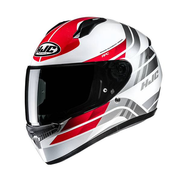 HJC CASCO INTEGRALE C10 HIPER BIANCO ROSSO MC1