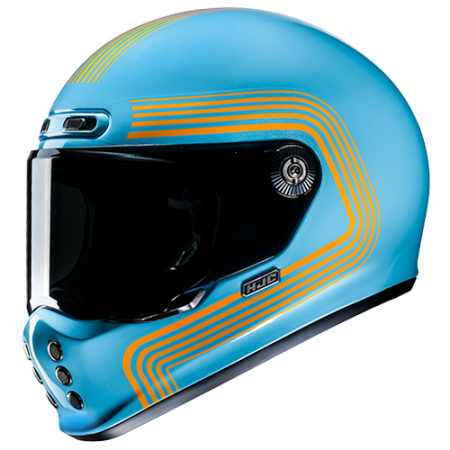 HJC CASCO INTEGRALE V10 FONI AZZURRO MC27